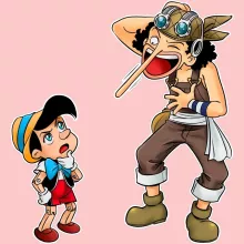 Body bebè (bimba) Usop “Usop e Pinocchio” – Parodia dei One Piece