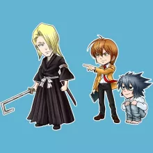 L Body baby “L, Lignt Yagami och Kira” – Parodi Bleach