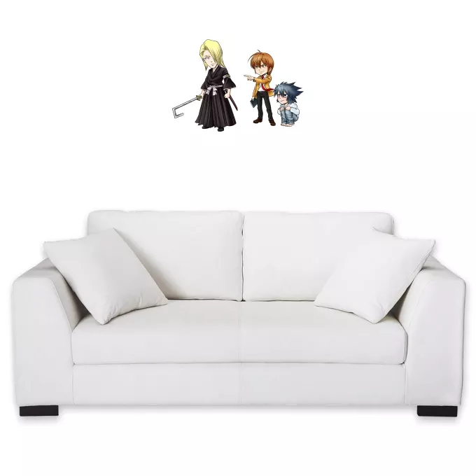 Wandsticker Parodie auf Bleach L, Lignt Yagami und Kira