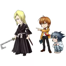 L T-shirt “L, Lignt Yagami och Kira” – Parodi Bleach