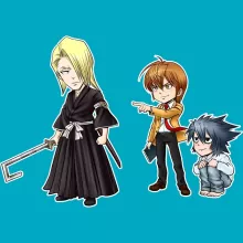 Maglietta L “L, Lignt Yagami e Kira” – Parodia dei Bleach