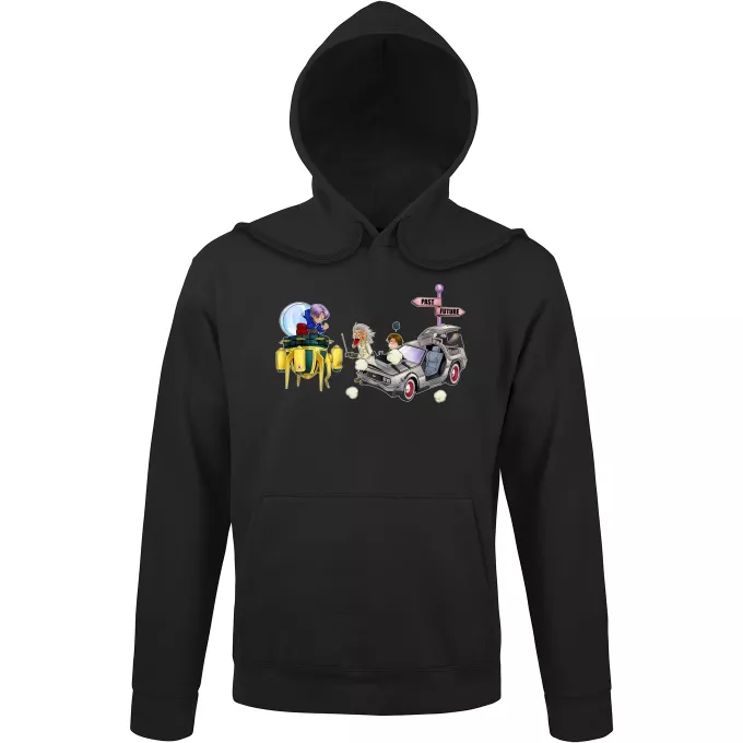 Felpe con cappuccio Paoridia Dragon Ball Z - DBZ Trunks, Doc Brown e Marty MacFly