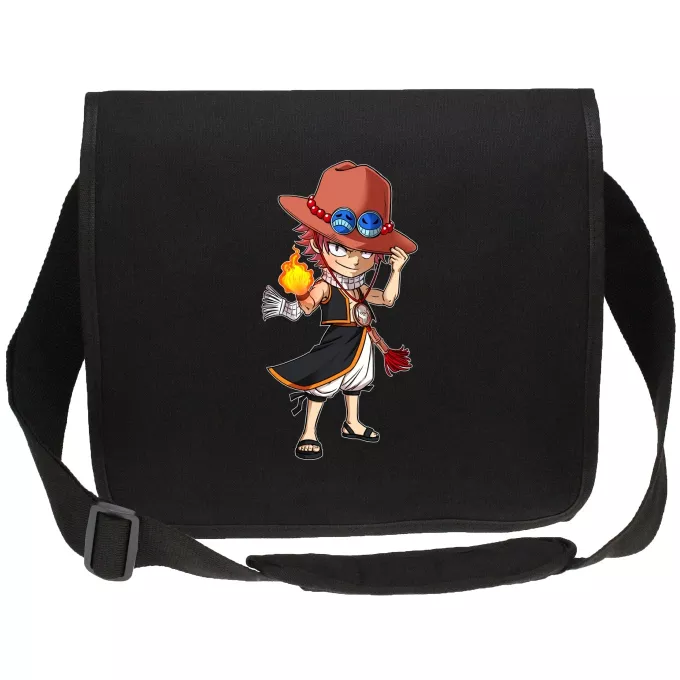 Sacs étudiant canvas Parodie One Piece L'Ultime Dieu du Feu !! - Ace, Natsu