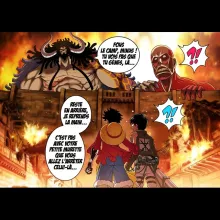 Sweat à capuche Luffy Vs Kaido « Un Combat titanesque... » – Parodie One Piece