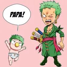 Body bébé (Filles) Zorro Roronoa « Un fiston démoniaque !! » – Parodie One Piece