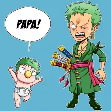 Body bébé Zorro Roronoa « Un fiston démoniaque !! » – Parodie One Piece