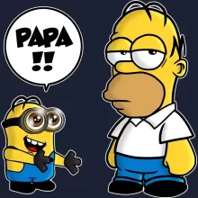 Sweat-Shirt à capuche Homer Simpson « Un fiston trop mignon (Super Deformed) » – Parodie Les Minions