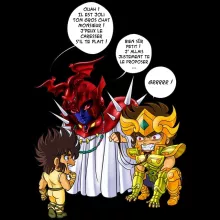 Coque Téléphone Portable Aiolia « Un gros chat sauvage en laisse ! » – Parodie Saint Seiya