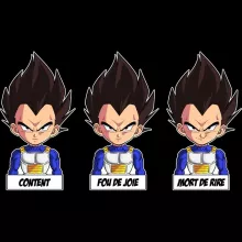 Body bébé manches longues Végéta « Un jeu d'acteur de niveau princier » – Parodie Dragon Ball Z