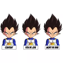 Mug Végéta « Un jeu d'acteur de niveau princier » – Parodie Dragon Ball Z