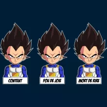 totebag Végéta « Un jeu d'acteur de niveau princier » – Parodie Dragon Ball Z