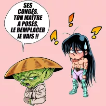 Body bébé (Filles) Shiryu « Un maître en congés... » – Parodie Star Wars