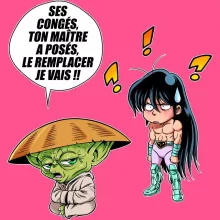 Débardeur Enfant Fille Shiryu « Un maître en congés... » – Parodie Star Wars