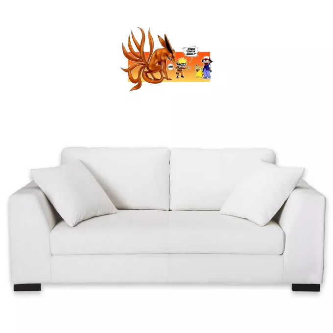 Stickers Déco Parodie Pokémon Un nouveau dresseur... - Naruto, Kyubi X Sasha, Pikachu