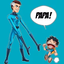 T-shirt Luffy « Un papa Fantastique ! » – Parodie One Piece