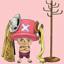 Body bébé (Filles) Tony Tony Chopper « Un pirate complètement cintré.... » – Parodie One Piece