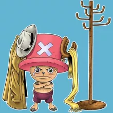 Body bébé Tony Tony Chopper « Un pirate complètement cintré.... » – Parodie One Piece