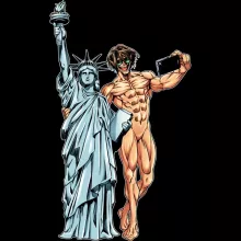 Eren Yeager Kids Hoodie “Eren Yeager and Statue of Liberty” – Attack on Titan parody