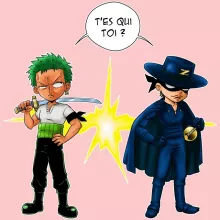 Body bébé (Filles) Zorro Roronoa « D'un Z qui veut dire... » – Parodie One Piece