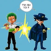 Body bébé Zorro Roronoa « D'un Z qui veut dire... » – Parodie One Piece