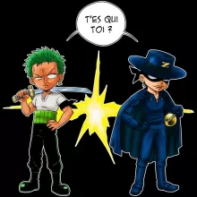 Body bébé manches longues Zorro Roronoa « D'un Z qui veut dire... » – Parodie One Piece