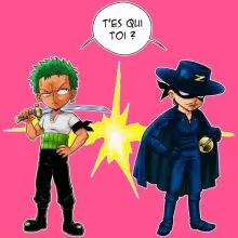 Débardeur Enfant Fille Zorro Roronoa « D'un Z qui veut dire... » – Parodie One Piece