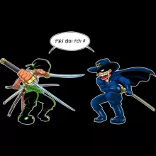 Sweat à capuche Enfant Zoro Roronoa « D'un Z qui veut dire... (Version qui dégénère » – Parodie One Piece