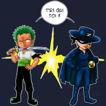 Sweat-Shirt à capuche Zorro Roronoa « D'un Z qui veut dire... » – Parodie One Piece