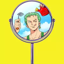 T-shirt Zoro Roronoa « Une coiffure très naturelle... » – Parodie One Piece