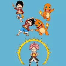 Body bébé Natsu « Une Fusion de feu » – Parodie Pokémon