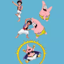 Majin Buu Baby Bodysuit “Majin Buu, Patrick Star and Aladdin” – Dragon Ball Super parody
