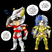 Coque Téléphone Portable Seiya « Une histoire de dingue... » – Parodie Saint Seiya