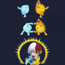 Shoto Todoroki Kapuzenpullover – Parodie auf My Hero Academia