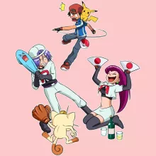 Body de bebé (Chica) Pikachu “Pikachu, Ash Ketchum y la Team Rocket” – Parodia de Pokémon
